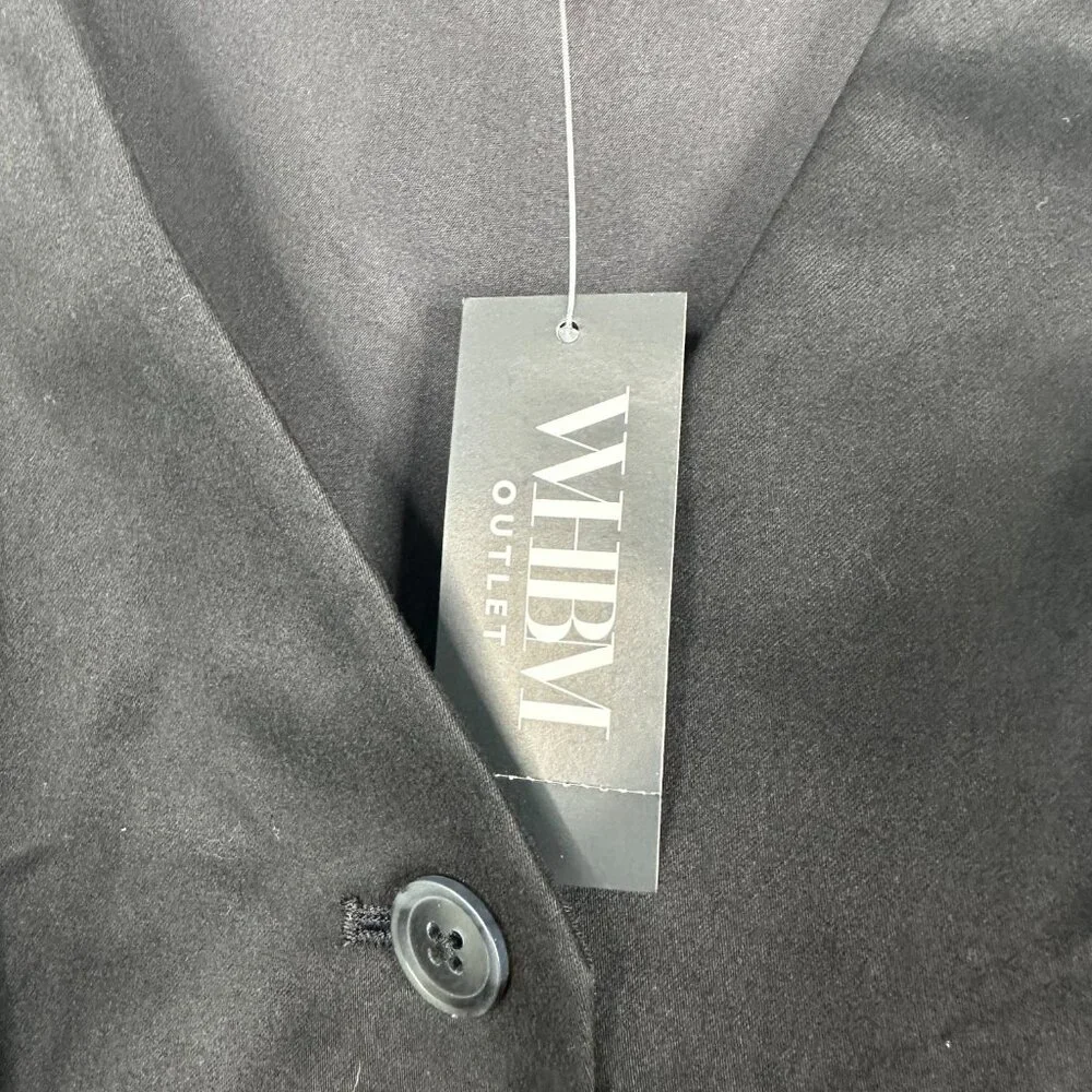 NWT White House Black Market Sleeveless Sateen Vest Black 14 #WHBM70 - Picture 6 of 8